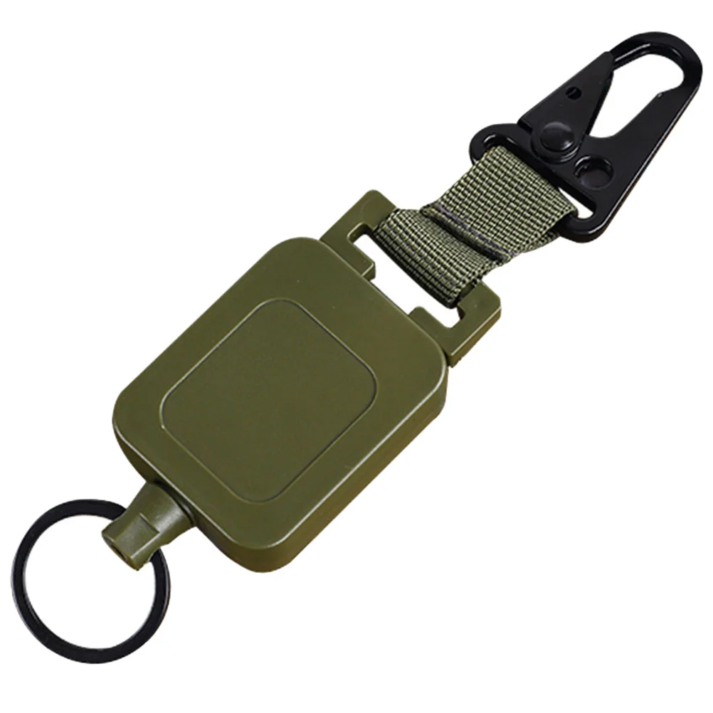 Mountaineering Easy Pull Buckle Heavy Duty Retractable Keychain Fob Camping Fishing Hanging Plastic