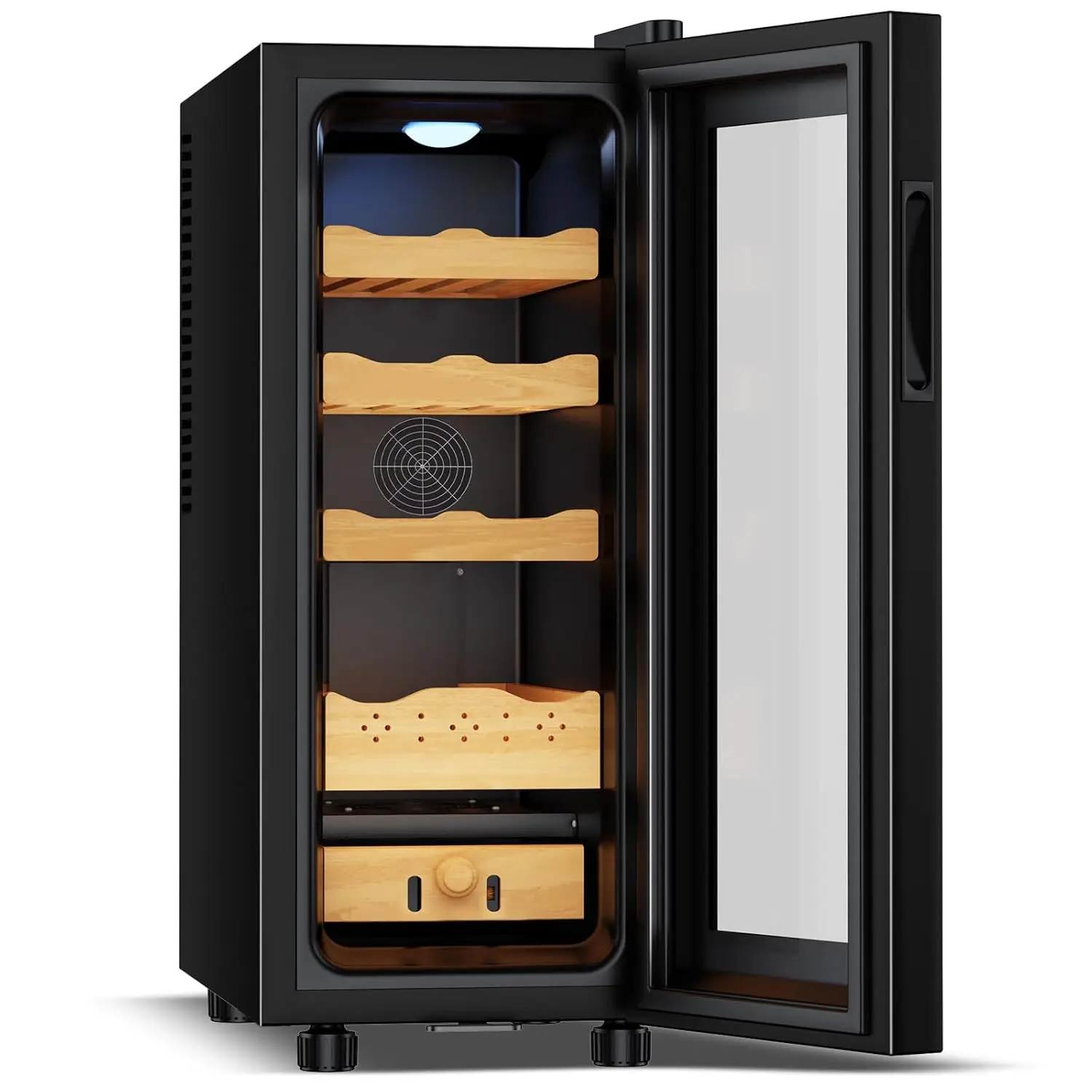 

Thermostatic Electric Cooler Cabinet 250 Counts,35L Electric Humidor with Smart Humidity & Temp Digit Control, Customized