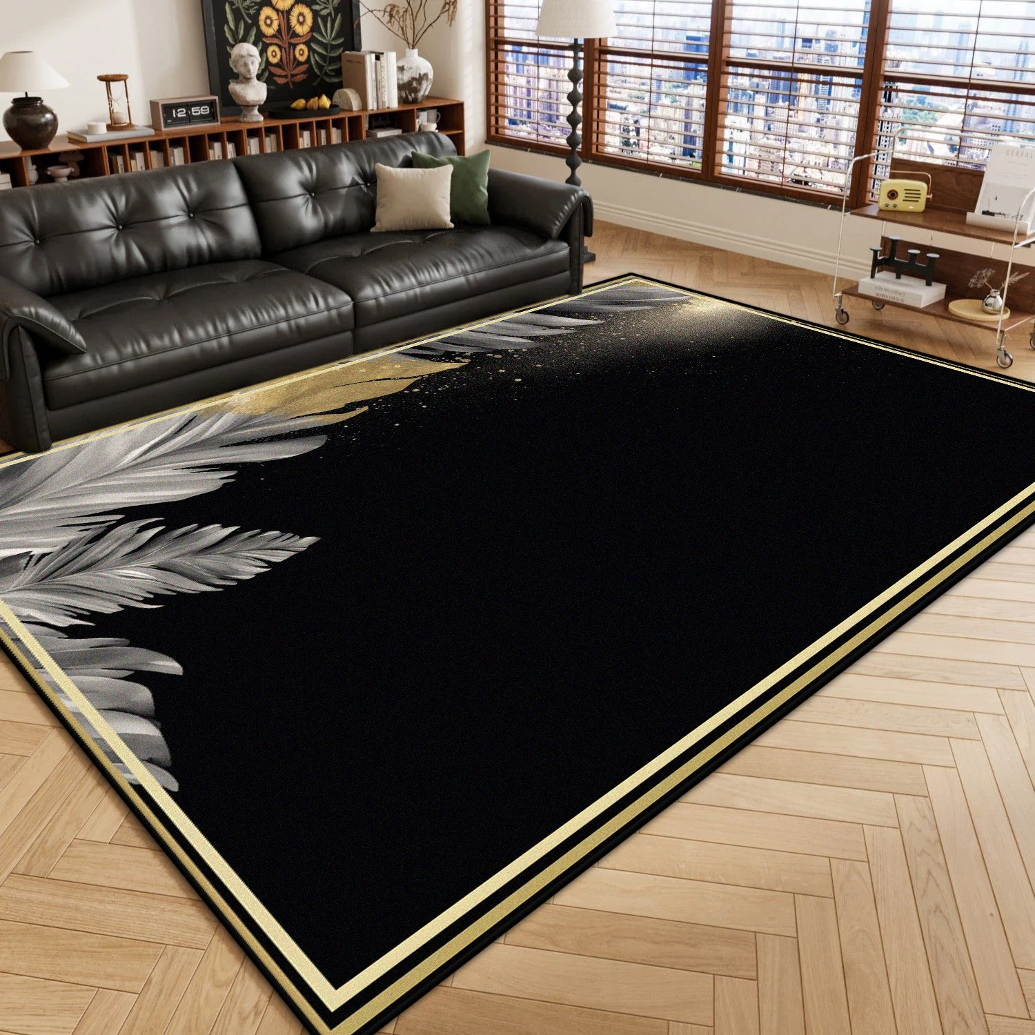 Karpet Hitam Mewah Modern untu - Decor Lighting Online ulasan dan harga