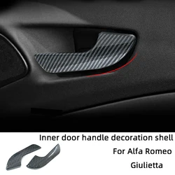 Door Inner Handle Decoration Shell Protective Cover Car Stickers For Alfa Romeo Giulietta Interior Accessories Trim