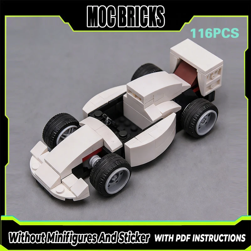 

City Car Model MOC Building Bricks Single-Seater Racing Car Modular Technology Gifts Holiday Assemble Children Toys Suit