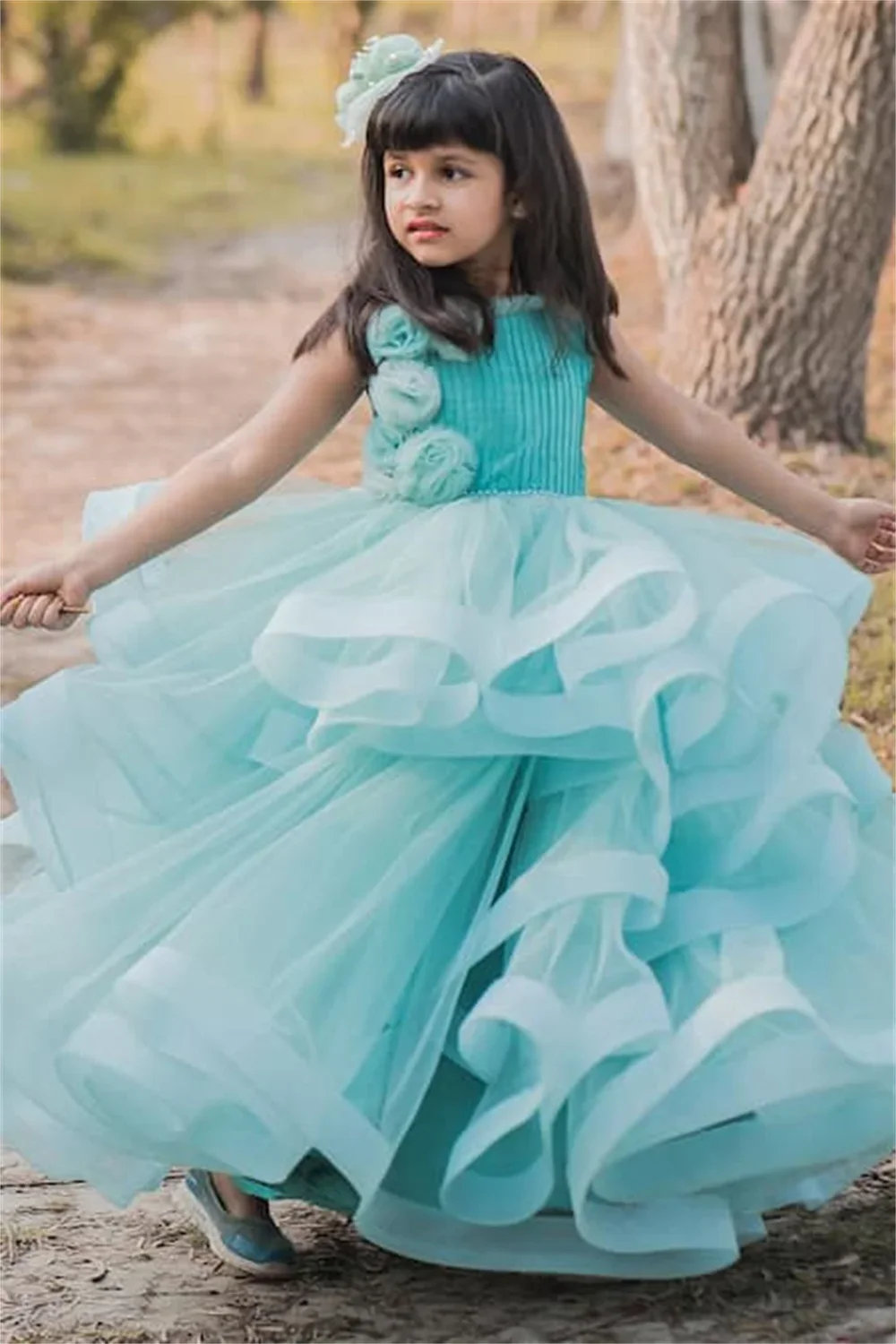 Strapless Pleat A Line Elegant Flower Girl Dress Luxury Floor Length Classic Formal First Communion Gown Customized New 2024