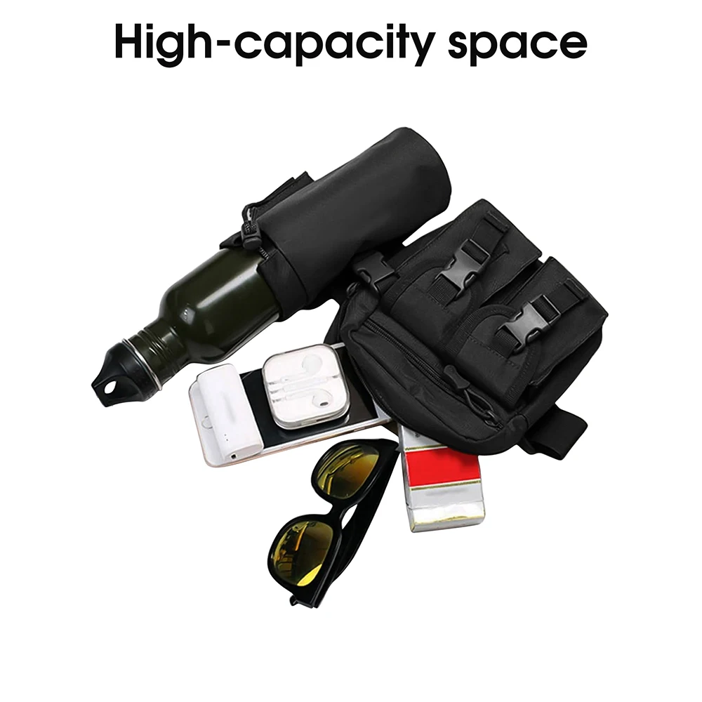 حقيبة خصر تكتيكية مقاومة للماء في الهواء الطلق للرجال ، حزمة حزام الهاتف ، مموهة ، حقيبة زجاجة مياه ، الصيد ، المشي لمسافات طويلة ، التسلق #3