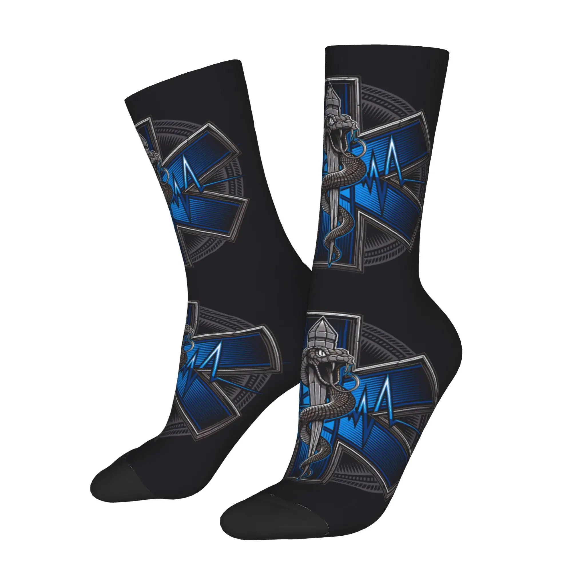 

Star Of Life Snake Sock Printed Man Polyester Fashion Popular