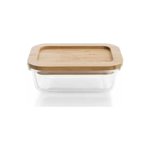 With bamboo Lid Rectangle Storage Container 370 Ml