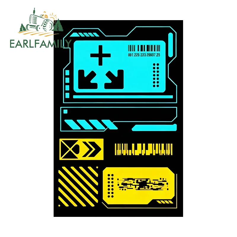 Modern Mechanical Sense Car Stickers Fashion Notebook Cool Decal Technological Vehicle Graphics Occlusion Scratch Decoration