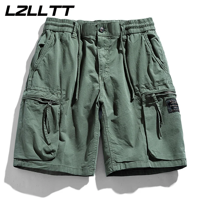 

Summer Men Cargo Cotton Shorts Mens Multi Pocket Casual Shorts Spring Mens Jogger Pants Fashion Beach Shorts Dropshipping LZLLTT