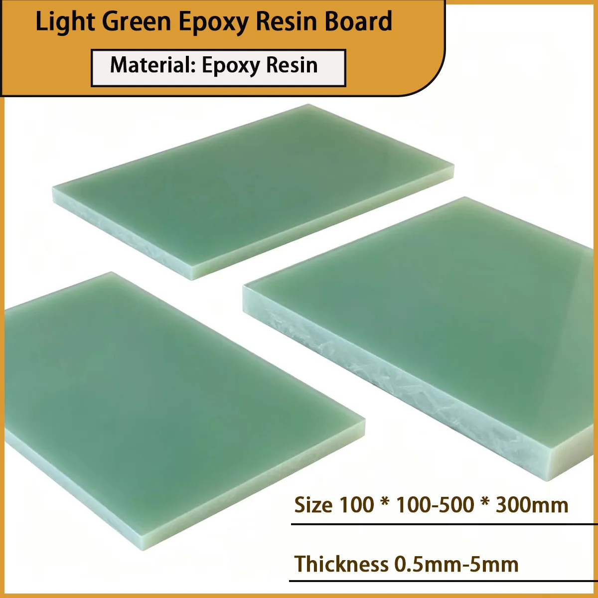 0.5mm-5mm thick light green epoxy resin board is used for electrical fixtures, insulation gaskets,  electronic components, etc