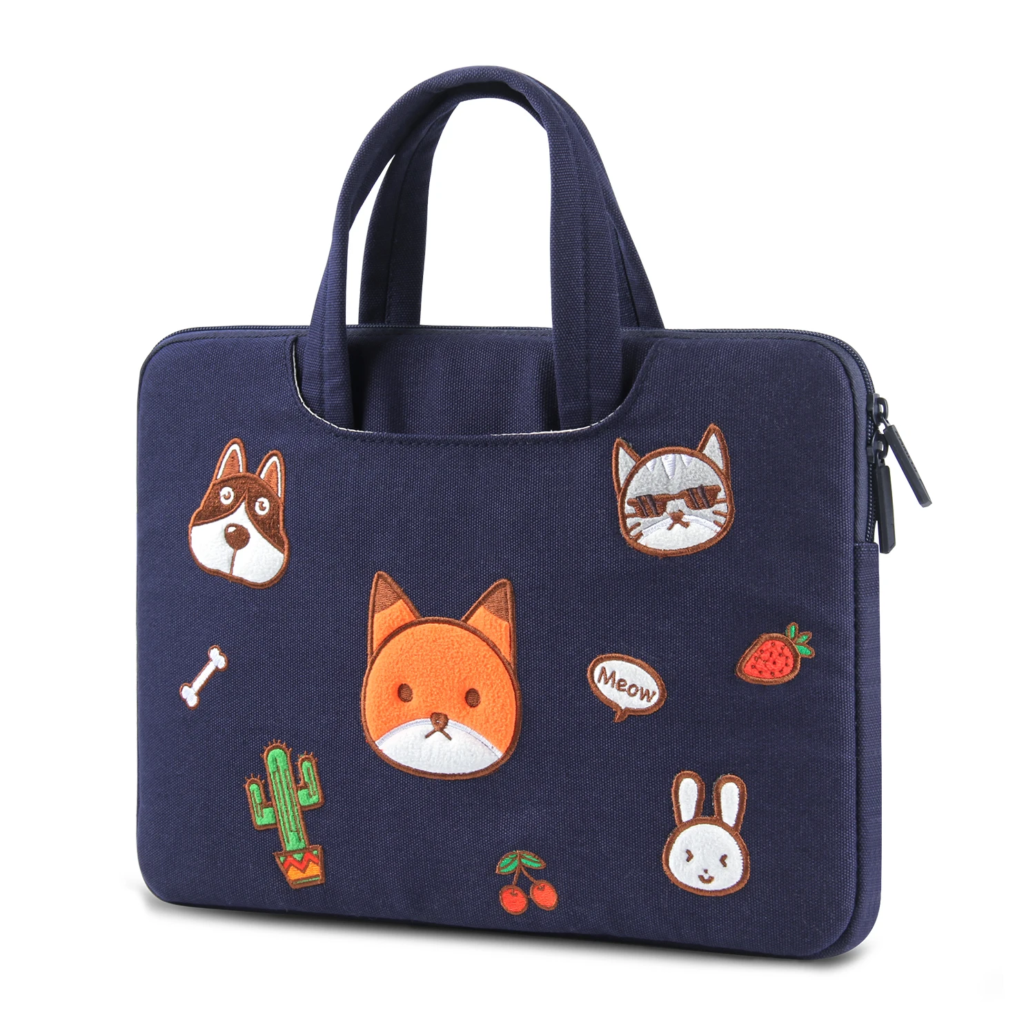 15.6/16inch Cute Embroidered Pattern Laptop Bag