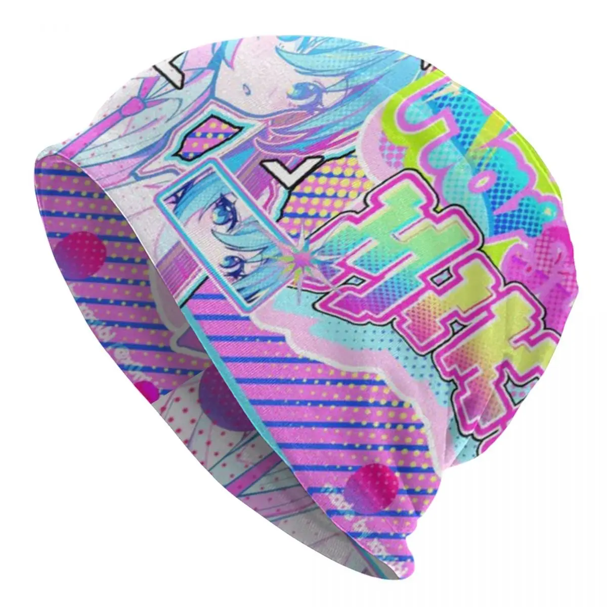 

Hatsune Miku Chemo Beanie Cap Women Men Winter Streetwear Skullies Cap Bonnet Knitted Hat