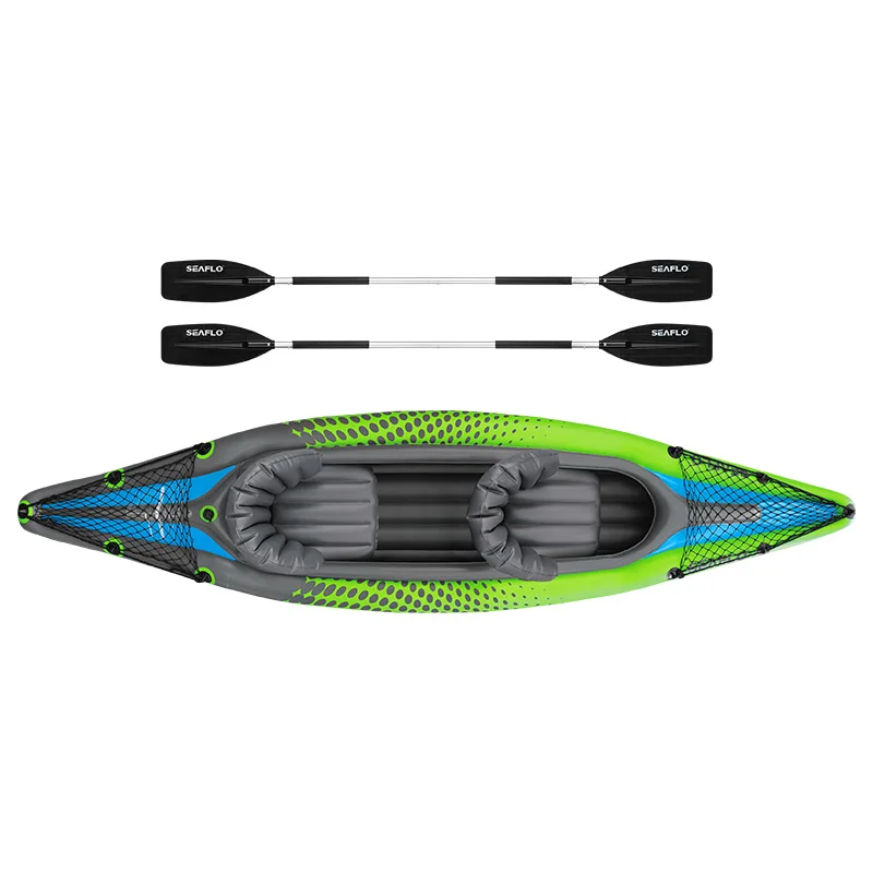 sea kayak boat 2 person Favorite High Quality Sit in Inflatable Canoe Kayak folding kayak portable with two paddle