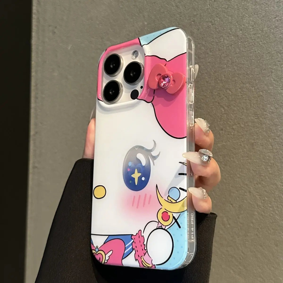 Sanrio Hello Kitty Magic Stick Phone Case For iPhone 15 14 13 12 11 Pro Max XR XS MAX 7 8Plus Y2K Girl Cute Anti Fall Back Cover