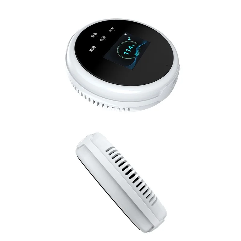 إنذار الغاز الذكي واي فاي إنذار السلامة الصوتية المكونات الأوروبية القياسية السلامة من الحرائق شاشة LCD رقمية عرض درجة الحرارة مناسبة للمنزل