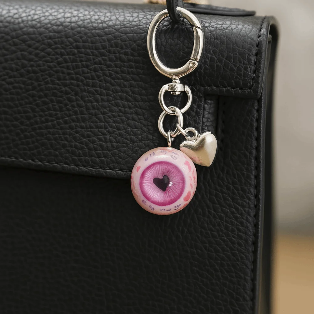 Schlüsselanhänger mit Auge im Gothic-Stil aus Harz, Augen-Charms, Halloween-Augen-Schlüsselanhänger, handgefertigtes lustiges Design, Augen-Schlüsselanhänger – Detail 11
