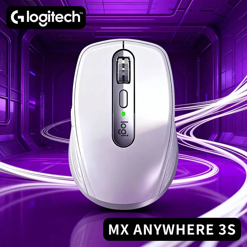 

Precision Logitech MX Anywhere 3S Mouse - 8K DPI, MagSpeed Hyper-Scroll, USB-C Fast Charge, Compact Build, Office Use