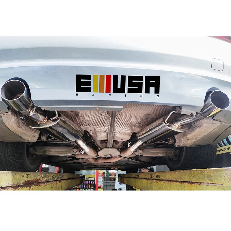 SS Exhaust Muffler With Tips B*MW E90 E92 E93 335i 335is N54 N55 07-13