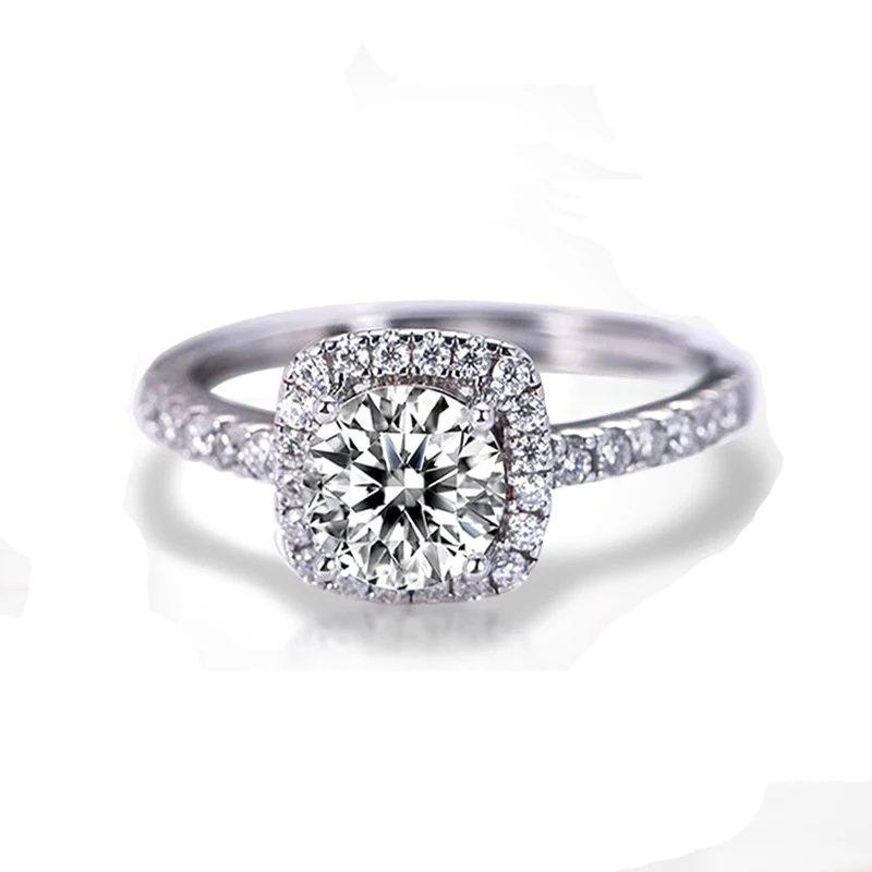 

zhoufansheng Lab diamond ring for women female 18K gold ring man-made real diamond ring wedding