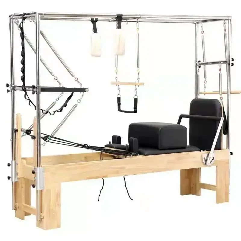 Multi-functional Studio wood Yoga Training Fitness Equipment elevated Exercise Workouts Reformer pilates Cadillac