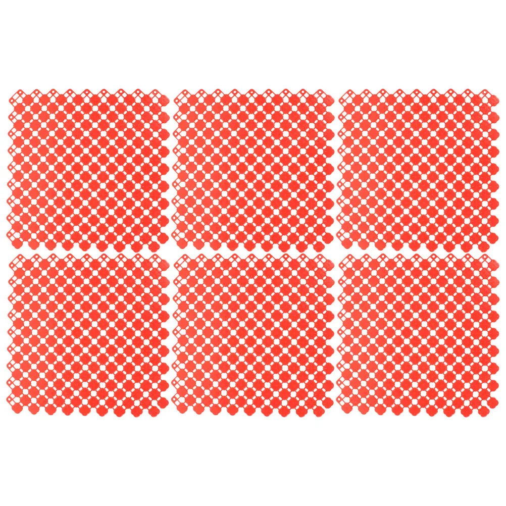 

6Pcs Bunny Cage Mats High-Strength Plastic Rabbit Floor Mat with Drainage Holes Easy Install Portable Pet Mats for Rabbit