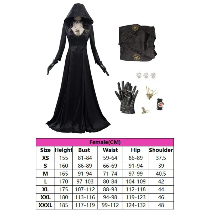 25COSResident Village تأثيري الشر بيلا الخيال زي العثة سيدة مصاص دماء فستان تمويه الفتيات النساء الكبار هالوين كرنفال سو