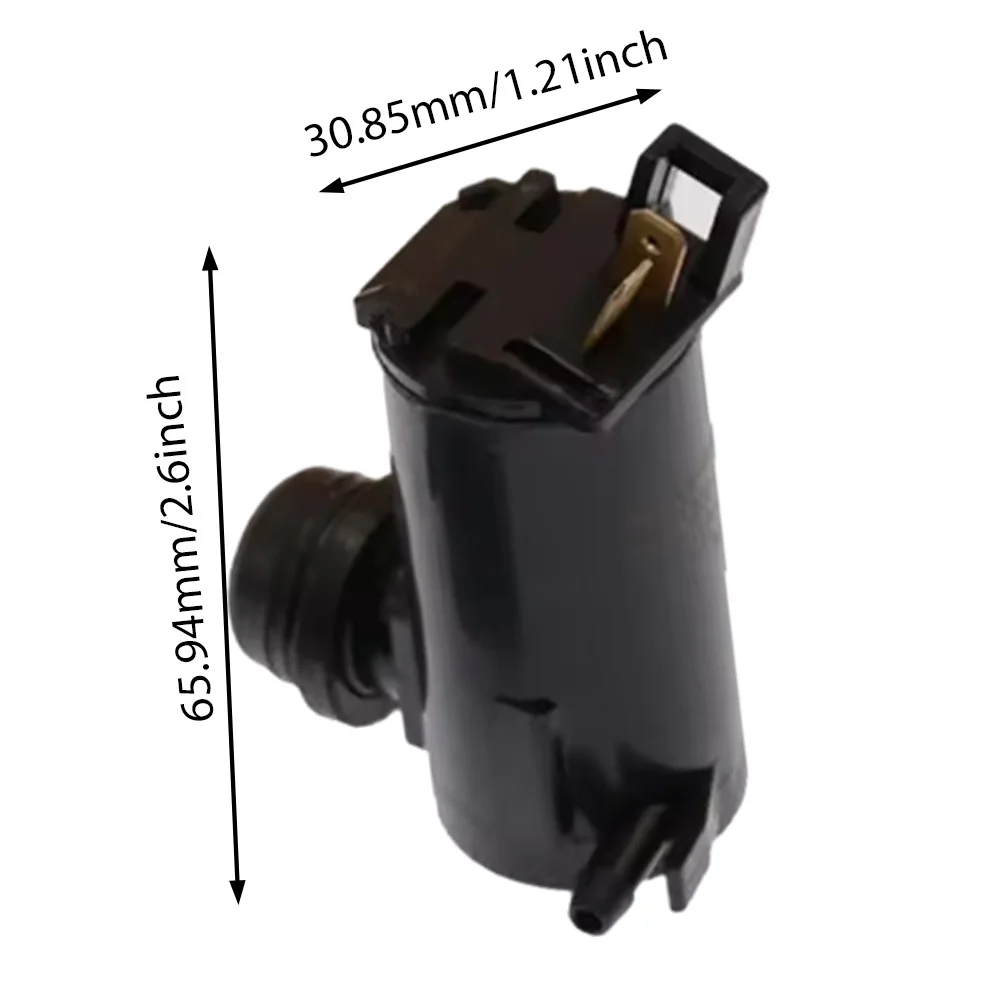 Pompa Jet Motor Pembersih Kaca Depan 2 Pin Universal untuk Kendaraan, Motor Tangki Pembersih Kaca Depan 12 V DC