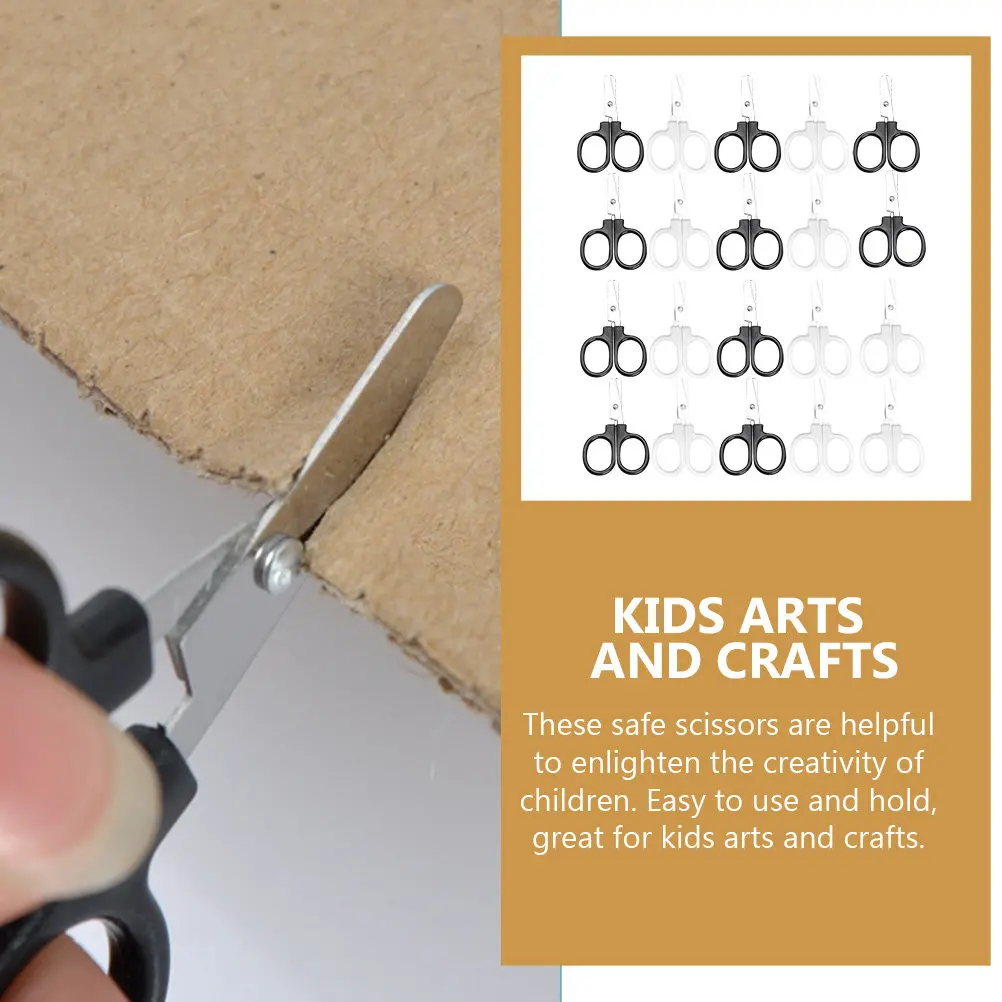 

Набор из 20 детских безопасных ножниц с ультратонкими кончиками для рукоделия, гладкой резки, многофункциональные, для скрапбукинга, изготовления открыток, мини-формат