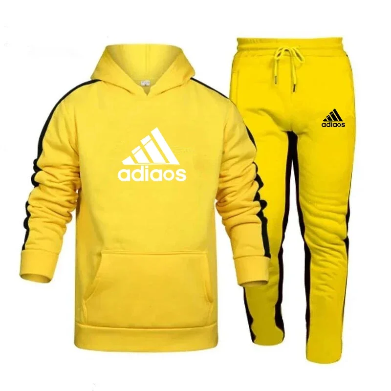 Men and Women Sets Tracksuit Hoodie Sweatshirt and Sweatpants 2-piece Set Fitness Gym Running Set Spring Jogging Sportswear Suit