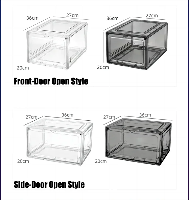 Plastic Magnetic Acrylic Shoe Rack Cabinet Clear Rack Plastic Boxes For Shoes Stackable Plastic Shoes Storage