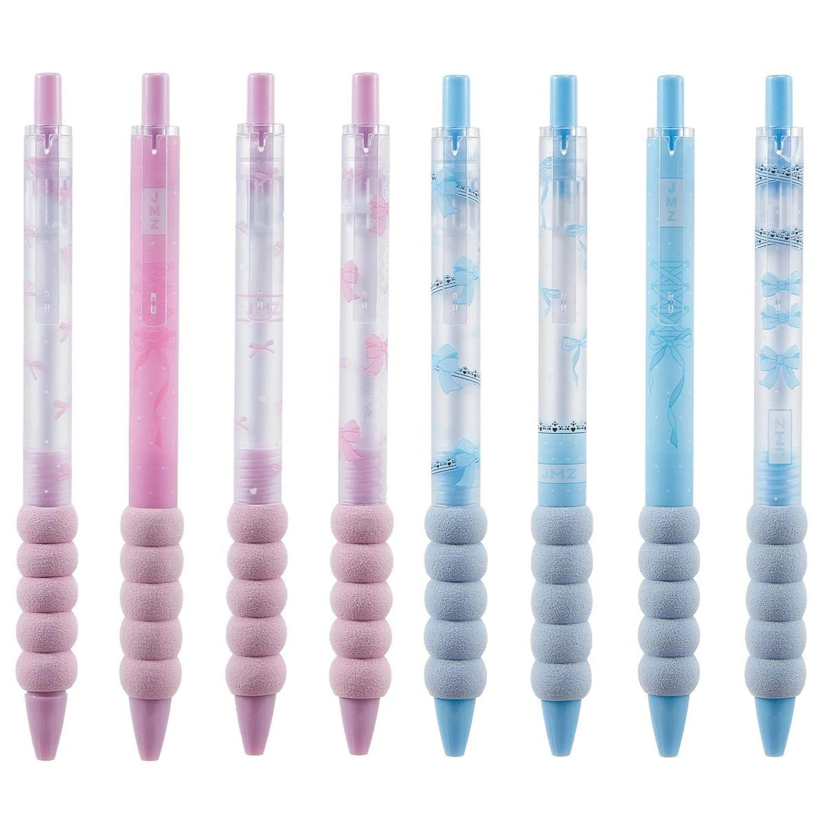 2 Boxes (8 Pens) Butterfly Clip Ballpoint Pens, 0.5mm Smooth Ink, Cute Design, Ideal for Diaries, Notes, Office, Gifts