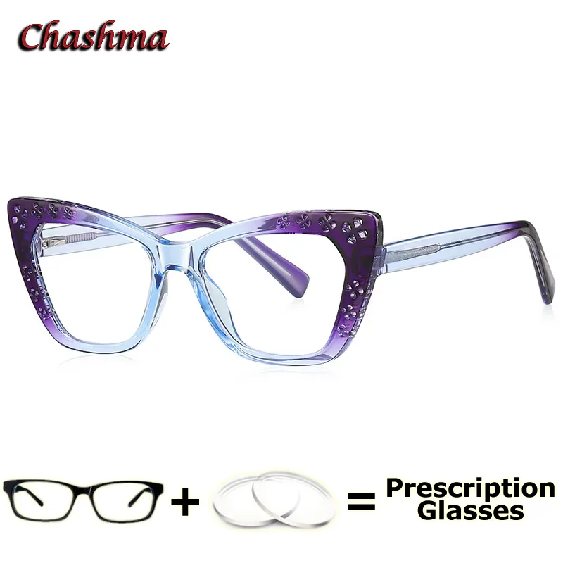 

Women Prescription Lenses Optical Myopia Glasses Red Cat Eye Transparent Computer Working Progressive Eyewear Light Frame Teens
