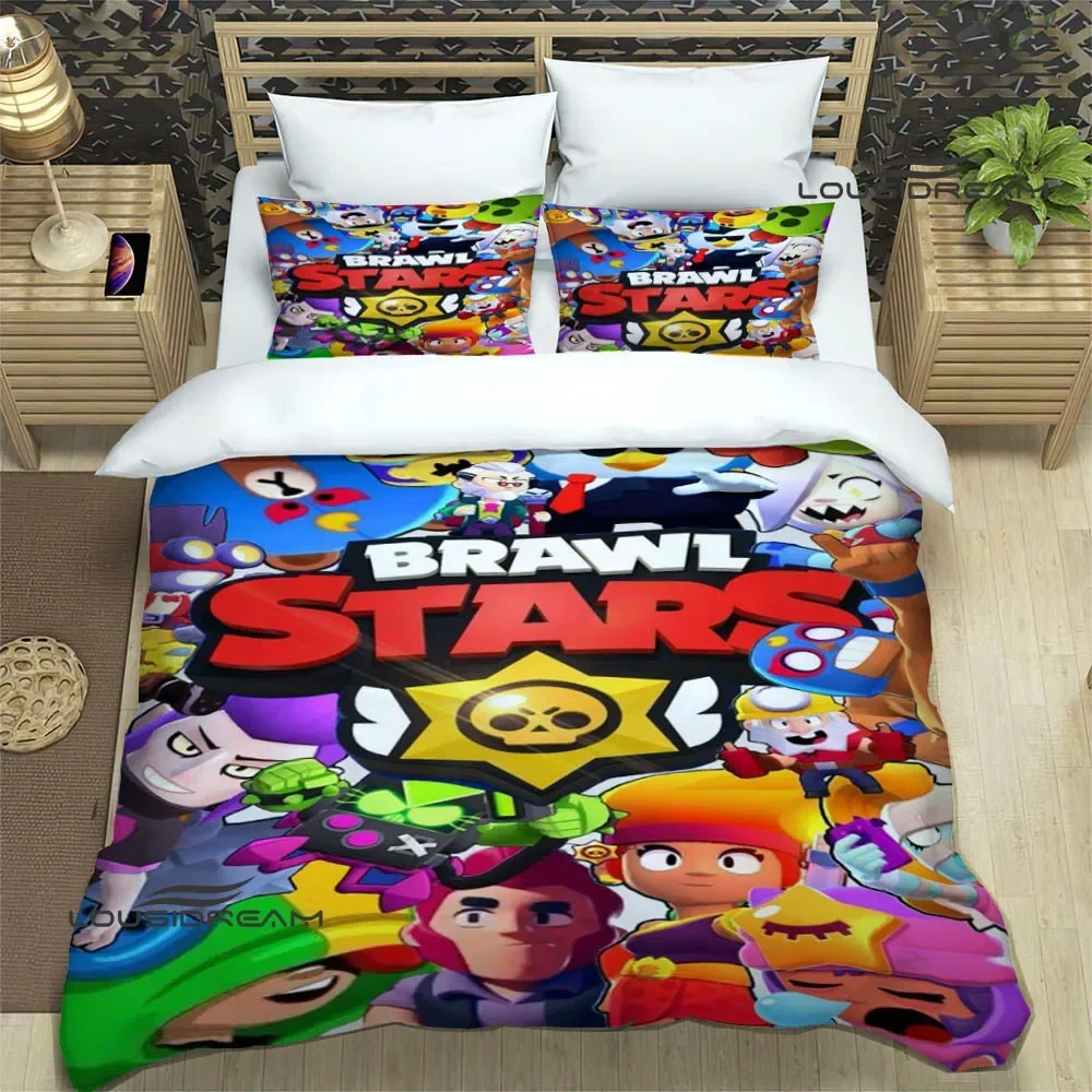 3D Game B-rawl Cartoon S-stars Printed Bedding Sets exquisite supplies set duvet cover bed comforter set bedding set luxury