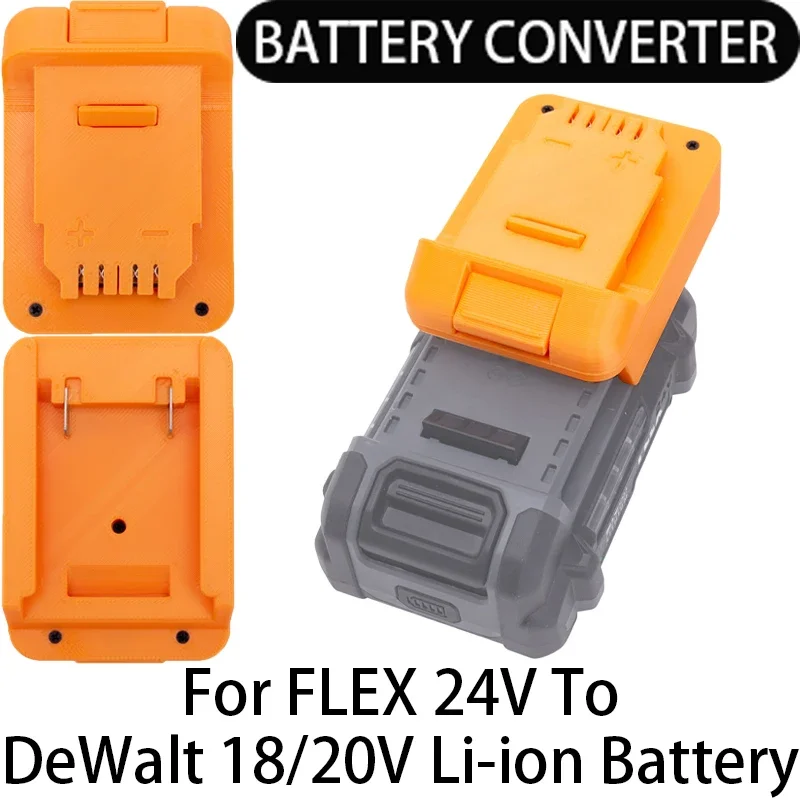 

Battery adapter Dewalt 18/20V LI-ion tools convert to Flex 24V Li-Ion battery adapter power tool accessories FX0221-1, FX0121-1