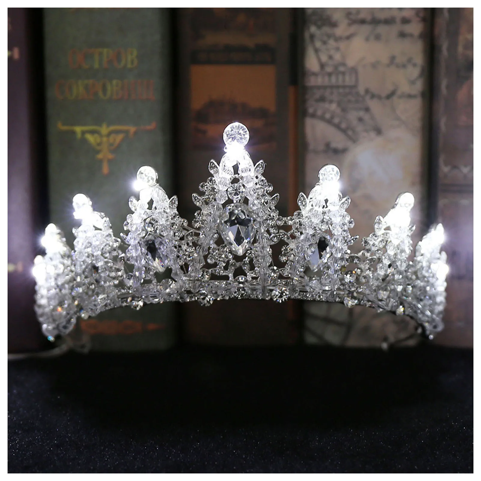 Bridal Headwear Shiny Rhinestone Luxury Wedding Birthday Crown Headbands Brides Tiaras and Headdresses Stylish Versatile Jewelry