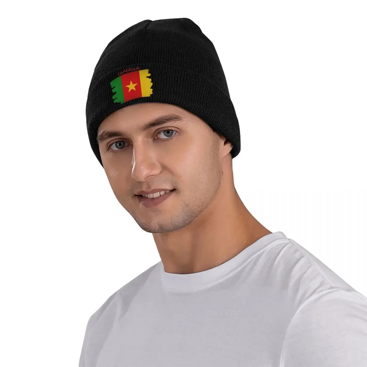 Cameroon Cameroun Flag Beanie Hats Map Cute Caps Unisex Adult Gym Knitting Hat Autumn Printed Warm Soft Beanie Hat