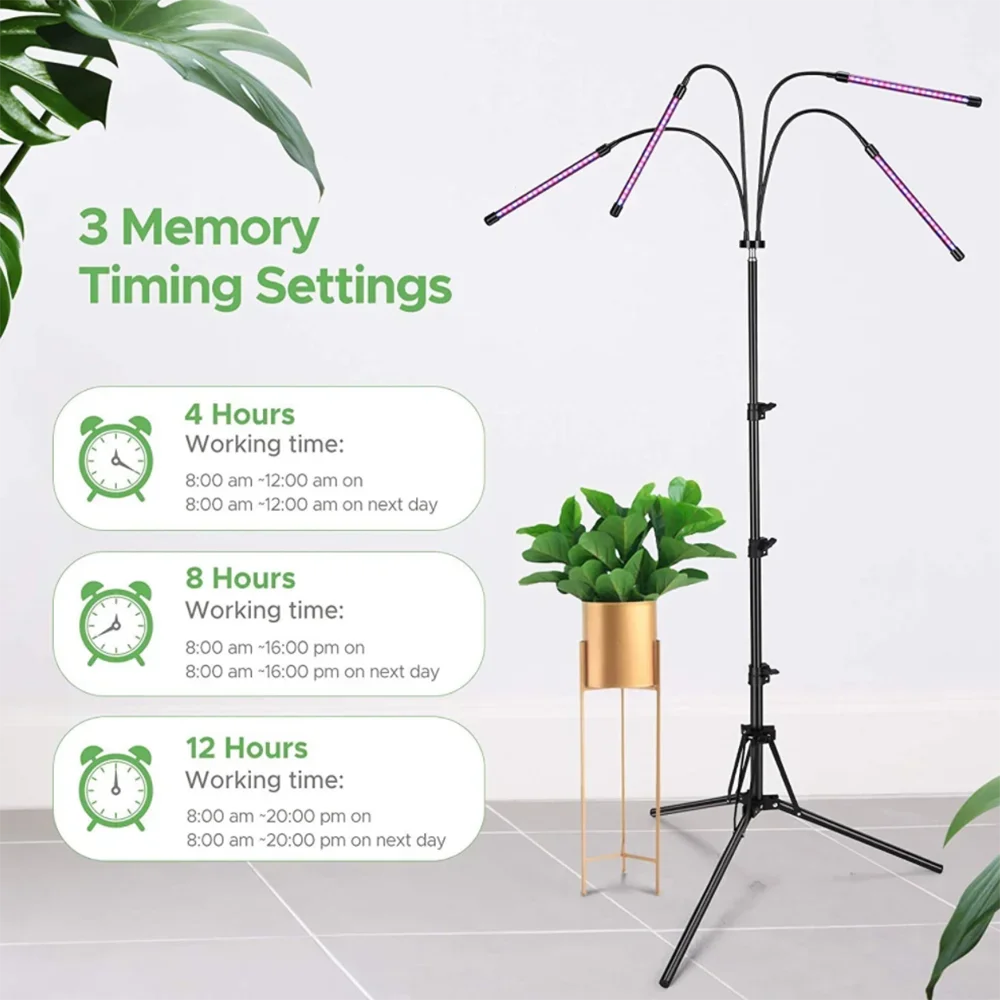 LED Plant Lights Reverse Folding Triangle Bracket For Aquarium Nursery Greenhouse Growing Plants Vegetable Fill Plant Grow Light