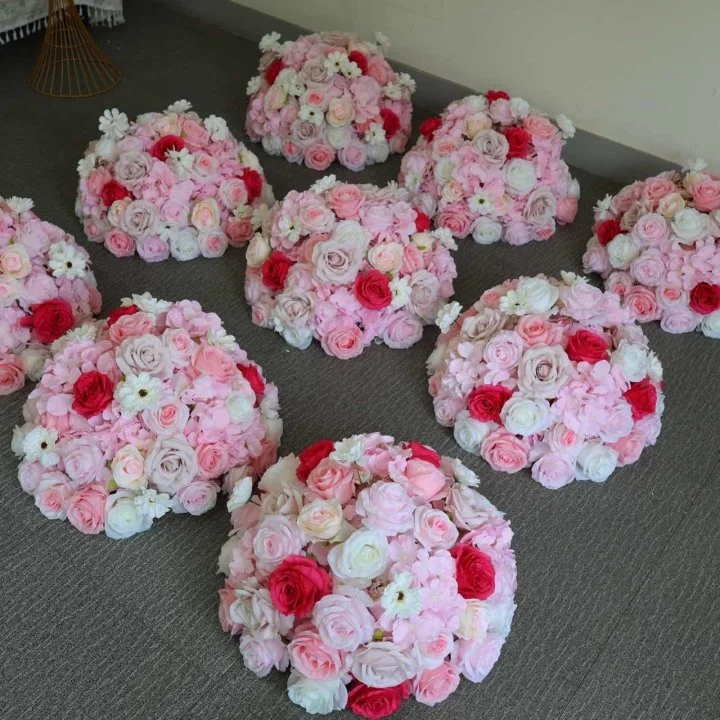 الفاخرة الأبيض روز ساكورا الزفاف استقبال كرة زهرية محور لطاولة اكسسوارات الديكور ترتيب الأزهار الحدث الدعامة