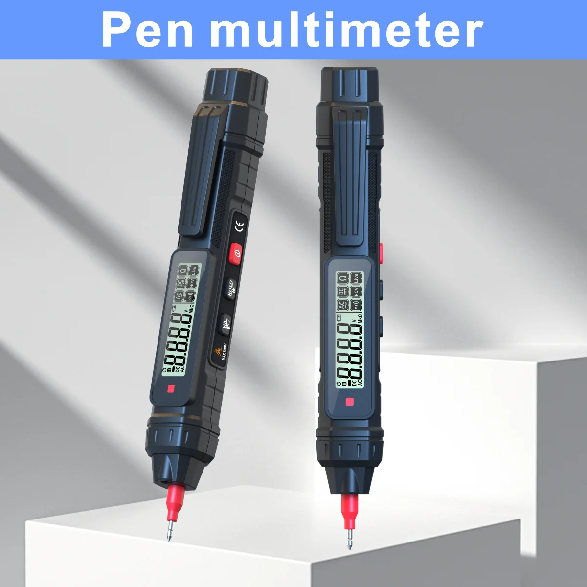 Digital Multimeter Pen-type Voltage Tester With NCV, Continuous Measurement Of AC/DC Voltmeter, Resistance, Measurement Of On-of