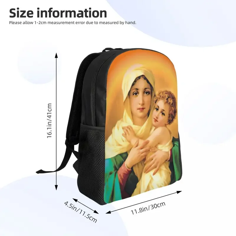 Customized Our Lady Of Schoenstatt Backpack Women Men Waterproof School College Virgin Mary Catholic Saint Bag Print Bookbags