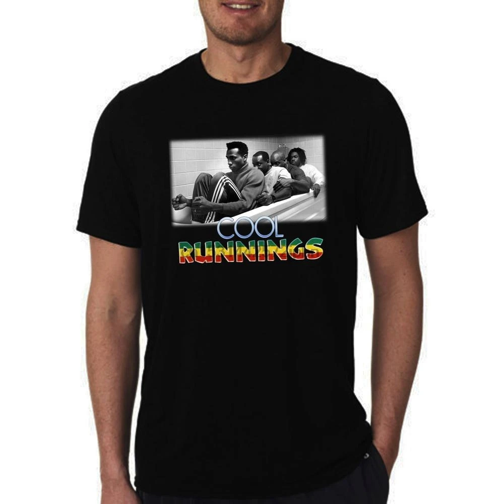 t shirt film cult 90s cool runnings jamaica bob olimpic sport ice snow bobsleigh reggea bob marley jimmy cliff  100% cotton