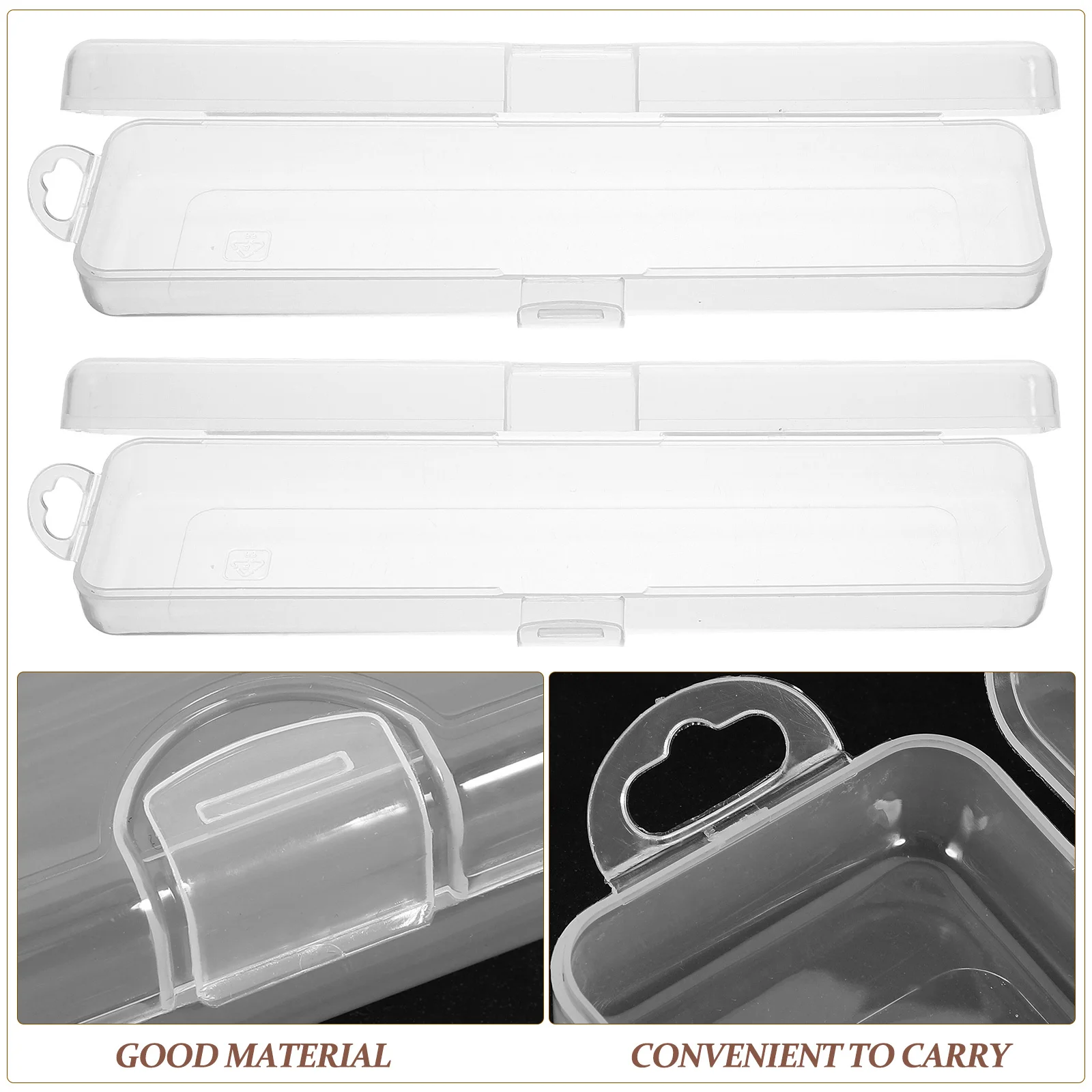 

5Pcs Travel Toothbrush Case Compact Makeup Brush Storage Container Sturdy PP Material Multi-Use Holder for Toothbrush Straw