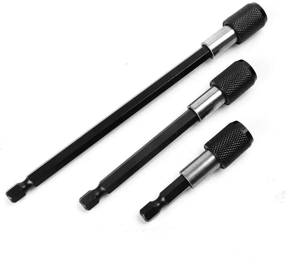 3 Chiếc 1/4 Inch Chuôi Lục Giác Nhanh Chóng Phát Hành Từ Vít Giá Đỡ Nối Dài Chuck Adapter Loại Hạt Cầm Tay Ổ 60/ 100/ 150Mm