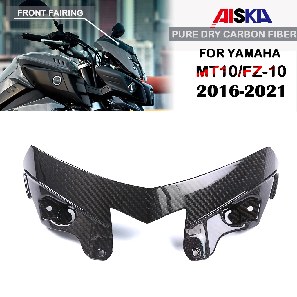 Motorcycle Accessories Windshield Small Front Cover Fairing Kit 3K Dry Carbon Fiber For Yamaha MT10 MT-10 FZ-10 2016-2021 2020