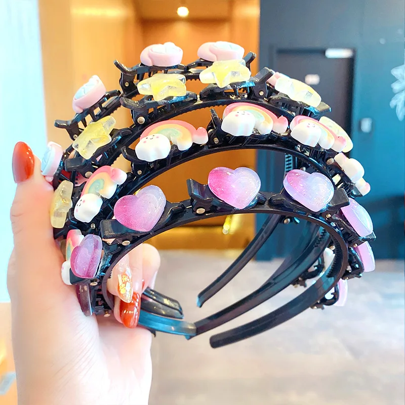 Children Hair Bands Hoop for Girls Cute Cartoon Candy Flower Headband Sweet Kids Hairband Headwear Baby Hair Accessories New