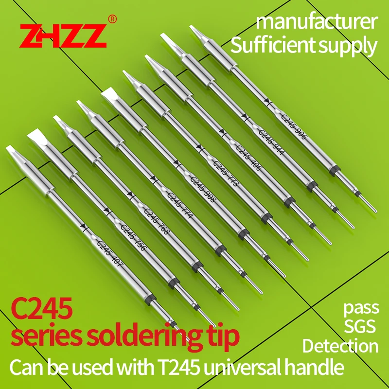 C245 Soldering Iron Tips C245911/061/406/407/731/944/866/806/807/808/811/844/866 Compatible JBC Soldering Station T245 Handle
