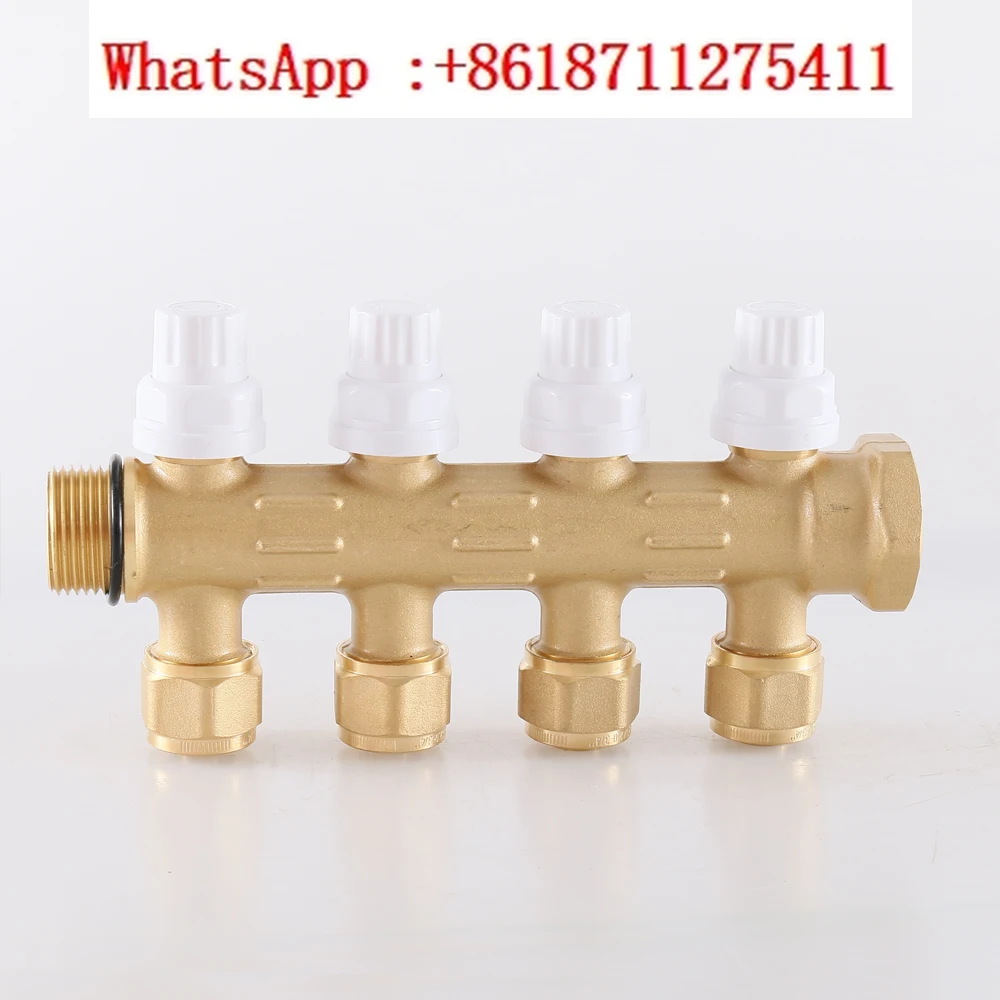 

All copper dedicated water divider, intelligent geothermal floor heating water divider, classic hot selling 16/20 connector