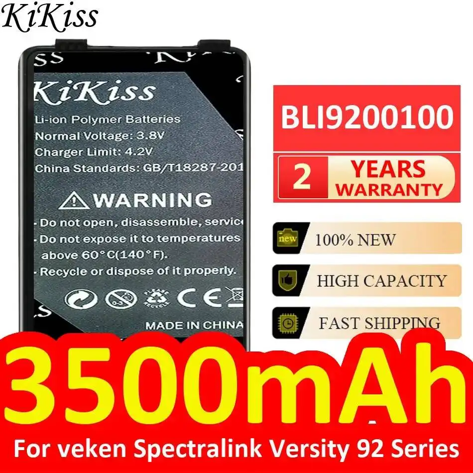 Mobile Phone Battery 3500mAh For Veken Spectralink Versity 92 Series Long-Lasting Performance BLI9200100