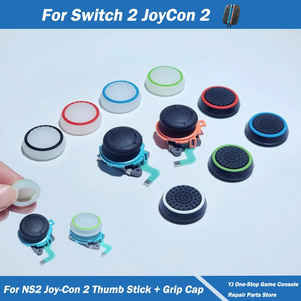 

For NS2 Replacement Joystick w Cap for Nintend Switch 2 Original 3D Analog Thumbstick Button w Grip Cap Game Console Accessories
