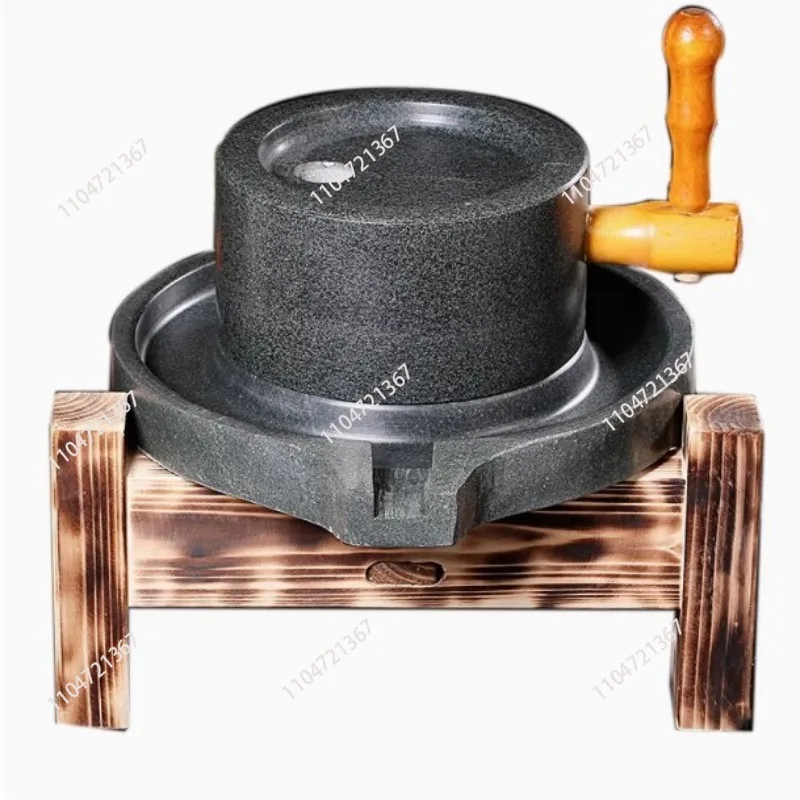 Handcrafted Retro Small Stone Mill, Mini Manual Stone Grinder for Home Decoration & Grinding, 1Pc