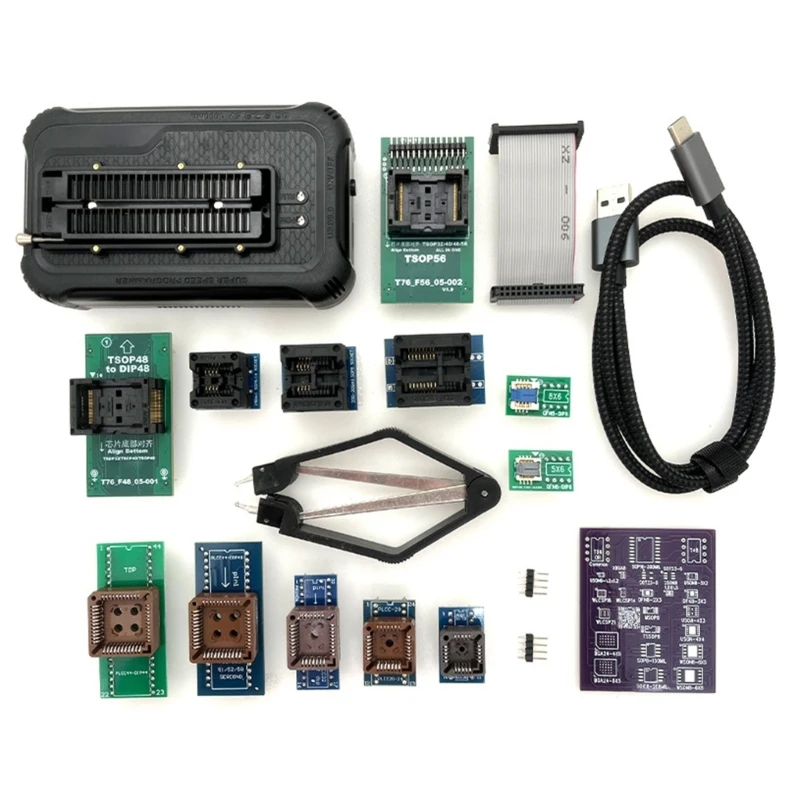 

Complete T76 Programmer Adapter Package with T76+14 Adapters Easy and Rapid 601D