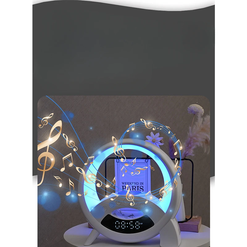 Altavoz Bluetooth Pantalla Reloj Despertador Luz nocturna